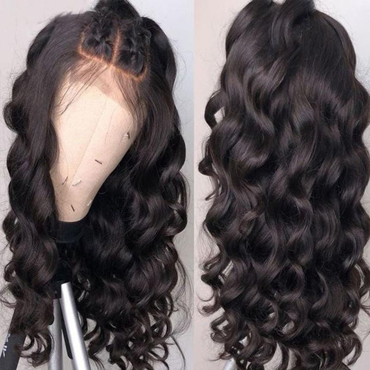 Bling Hair Loose Wave 13x4  / 4x4 Pre Plucked Lace Wigs Virgin Human Hair Wigs