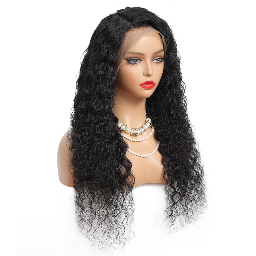 Deep Wave Wig 13*4 Transparent Lace Front Wigs 180%&220%&250% Density Brazilian Human Hair Wigs bling hair