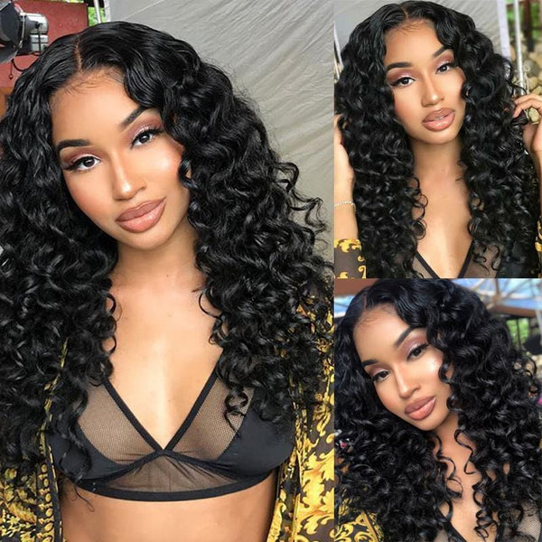 New Wand Curl 13x4 / 4x4 Pre Plucked Lace Wigs Virgin Human Hair Wigs