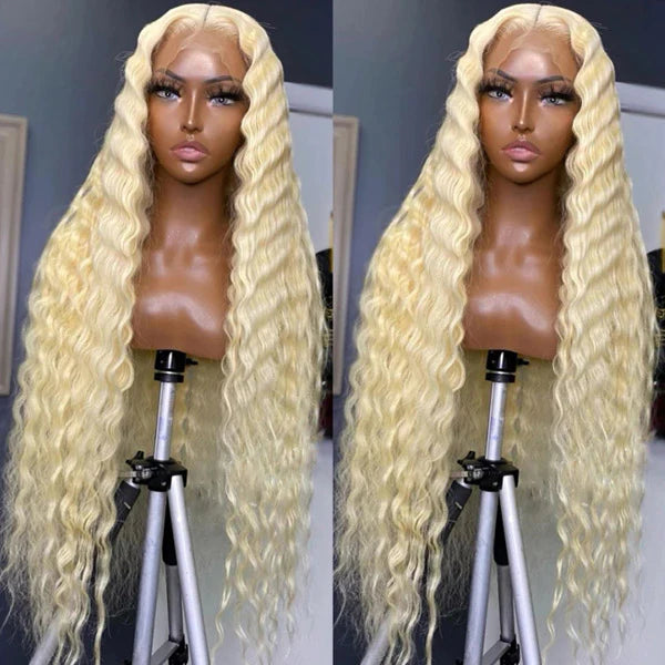 613 Loose Deep Wave HD Transparent Lace Part Human Hair Wigs