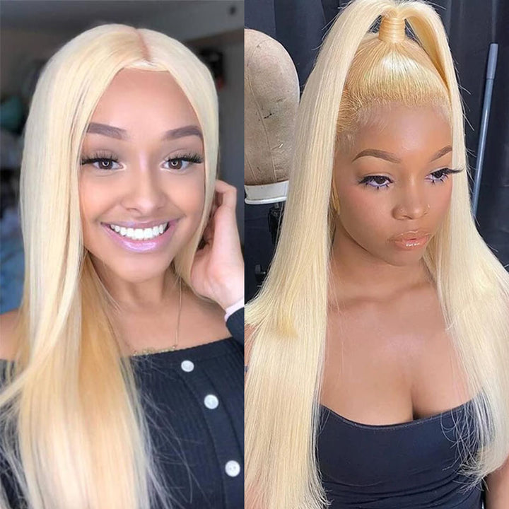 Brazilian Straight Hair 3 Bundles 100% Human Hair Weave Bundles 613 Color Virgin Hair 12A Grade Bling Hair