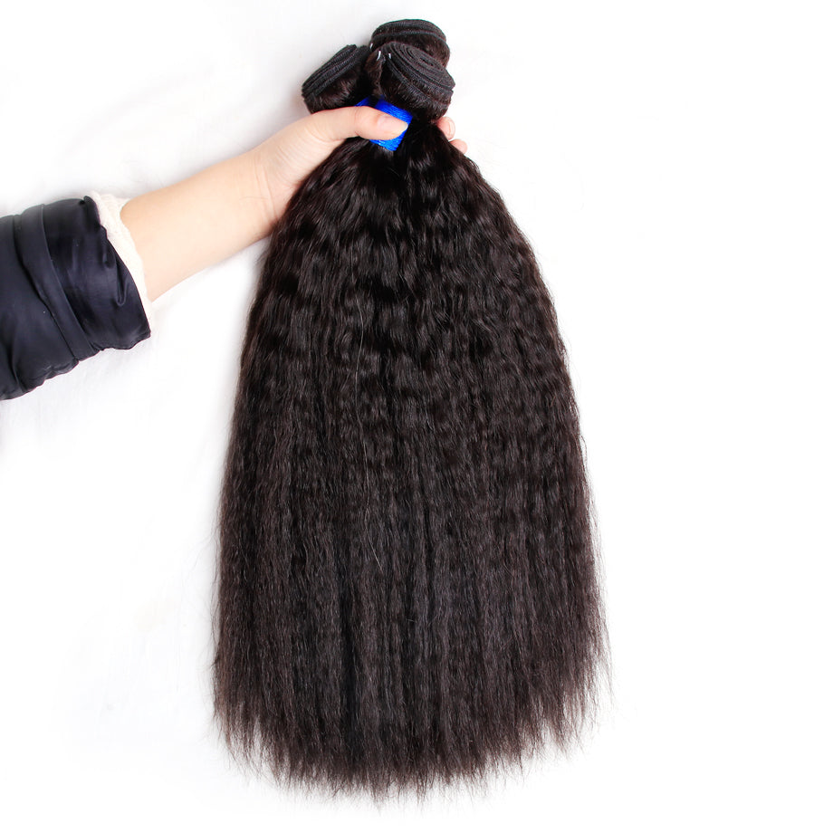 Brazilian Kinky Straight Hair 10A Grade Remy 100% Human Hair 1 Bundle Deal Bling Hair - Bling Hair