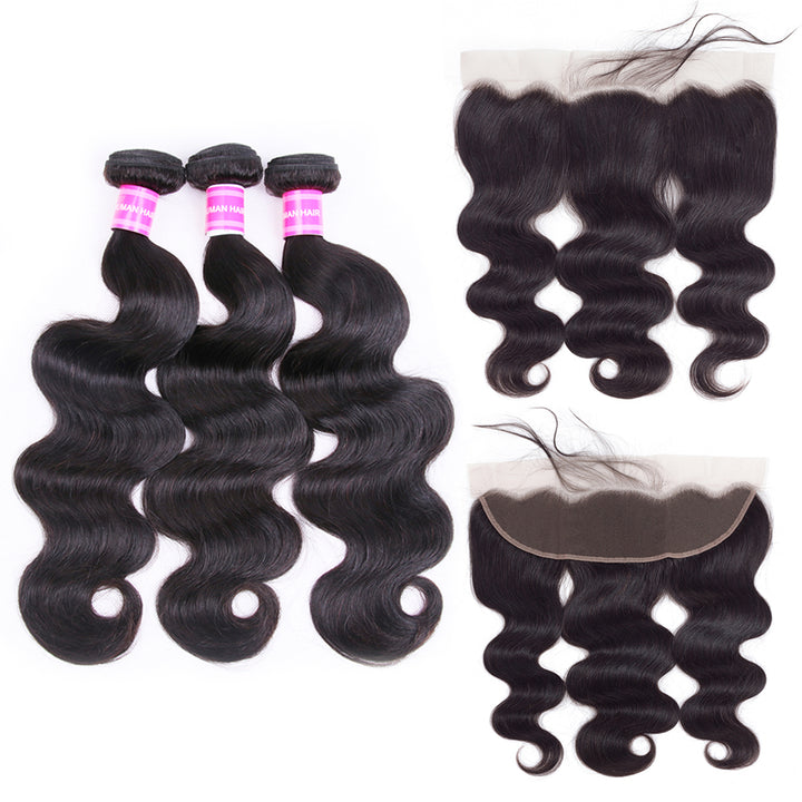 Brazilian Body Wave Bundles With 13×4 lace Frontal 10A Grade 100% Human Remy Hair Bling Hair - Bling Hair