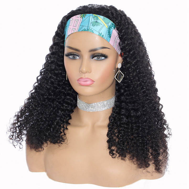 Super Sale Omber Color Kinky Curly Bandeau Perruques Glueless Virgin Hair Wigs 