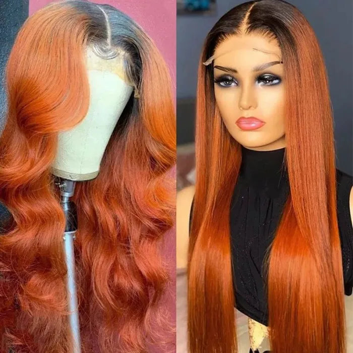 body wave and straight 1b orange