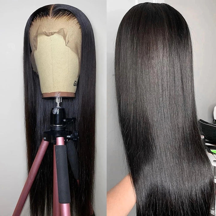 Pelucas delanteras de encaje transparente 13x6 Recto / Onda del cuerpo 100% Peluca de cabello humano 