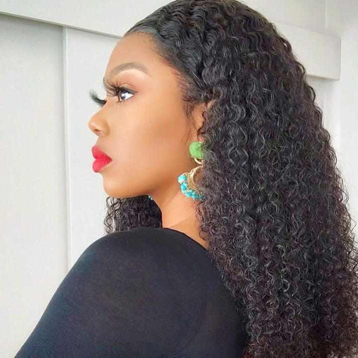 10A Grade 1 Bundle Of Kinky Curly Nature Black Hair 100% Virgin Human Hair Bling Hair