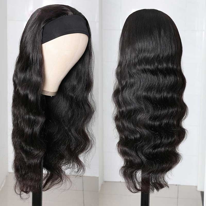 Super Sale Body Wave Human Hair Wig Glueless Headband Wig