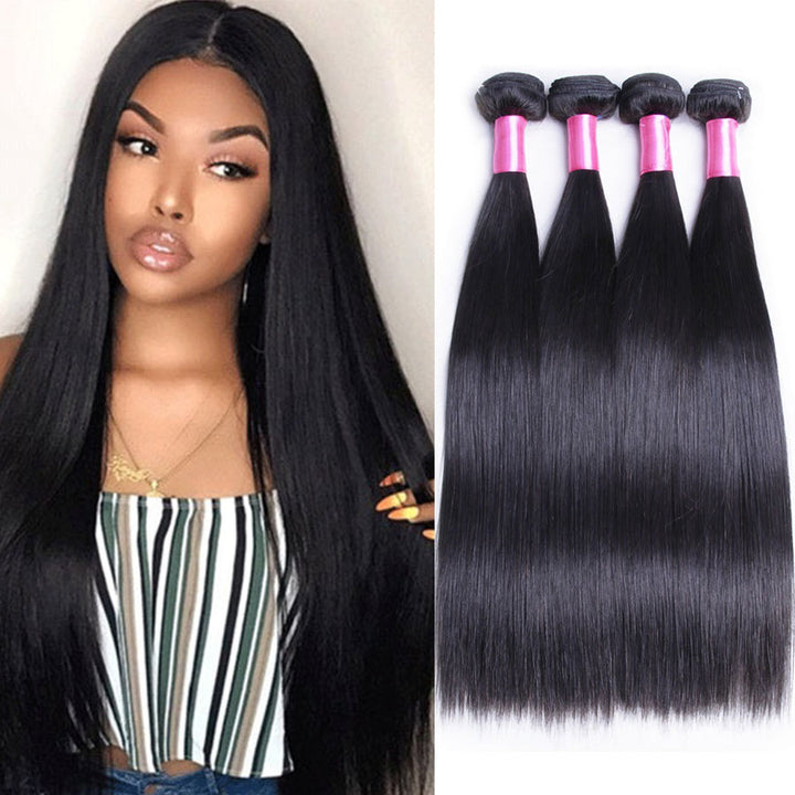 Brazilian 15A Grade Straight Hair 4 Bundles 100% Virgin Human Hair Extension Bling Hair