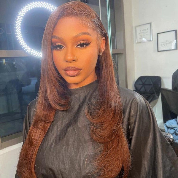 Blinghair Bone Straight Layer Inner Buckle Lace Wigs