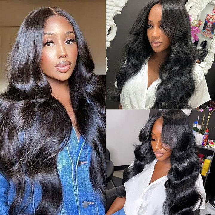 Body Wave 3 Bundles With 4×4 Closure 100% Virgin Hair Blinghair