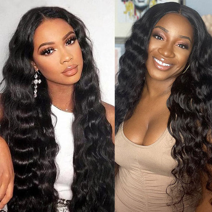 Brazilian Loose Deep Wave 3 Bundles 100% Human Hair Weave Bundles Virgin Hair Extension Bling Hair