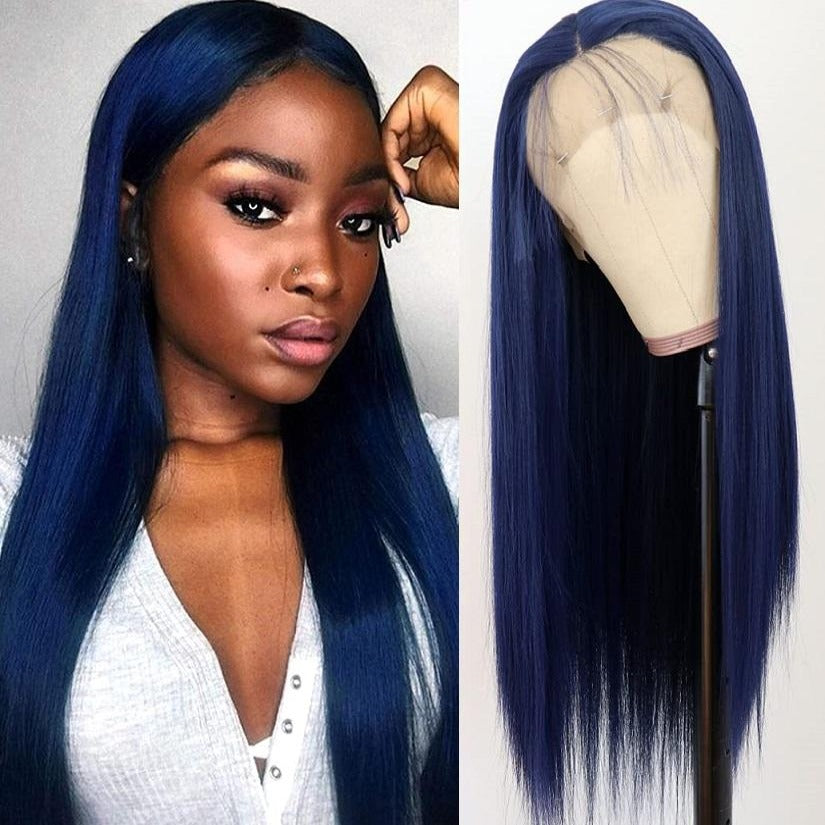 Dark Blue Color wig