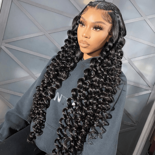 New Wand Curl 13x4 / 4x4 Pre Plucked Lace Wigs Virgin Human Hair Wigs