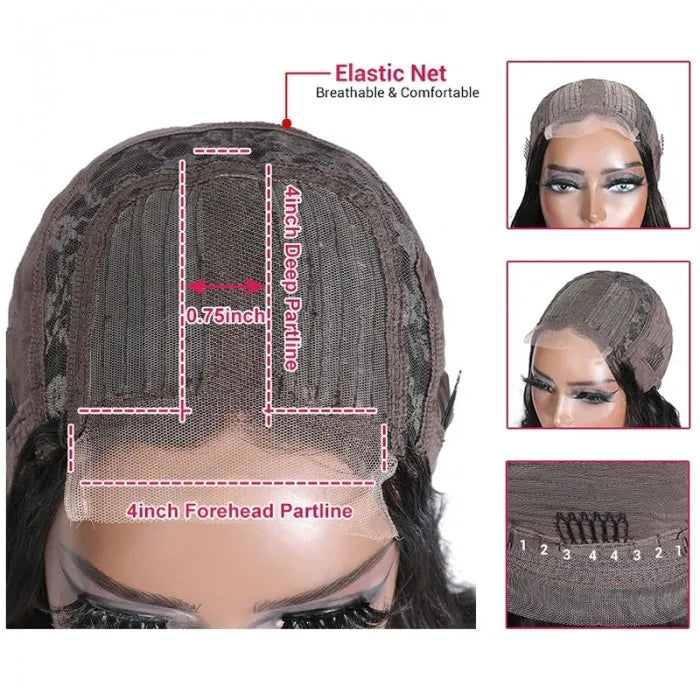 Reddish Brown Body Wave Human Hair Lace Part Wig | Special Perks