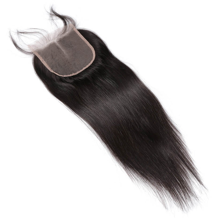 Straight Human Hair Closure 4*4 Lace Closure Natural Color bling hair