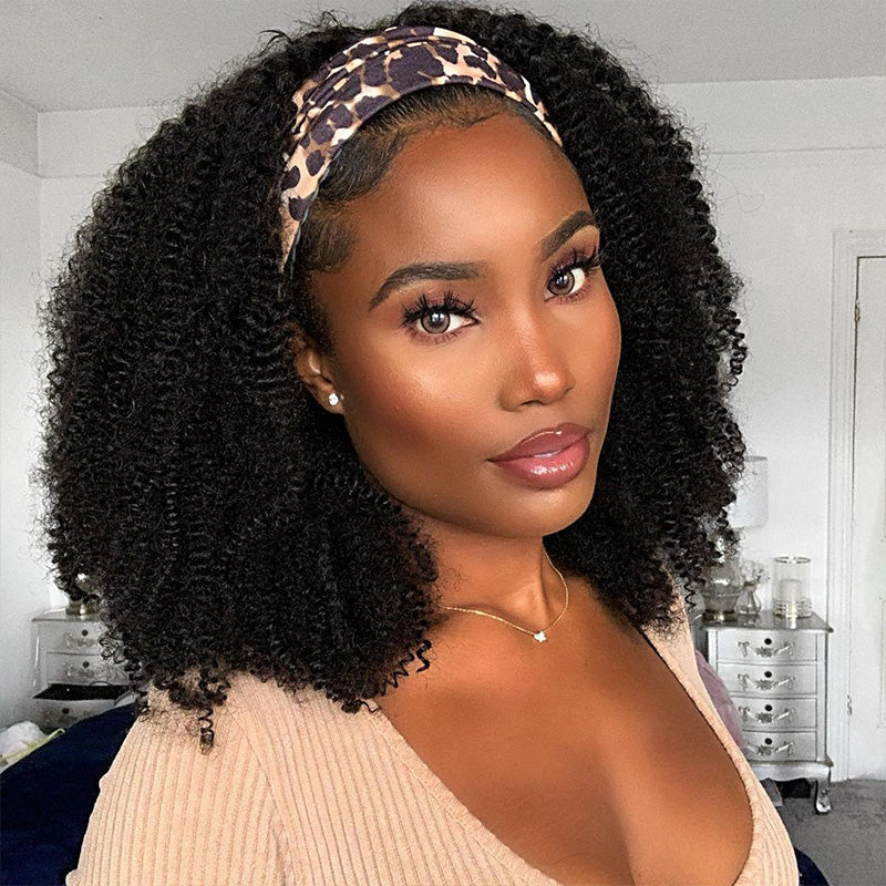 Afro Kinky Curly Affordable Headband Wig Clearance Sale
