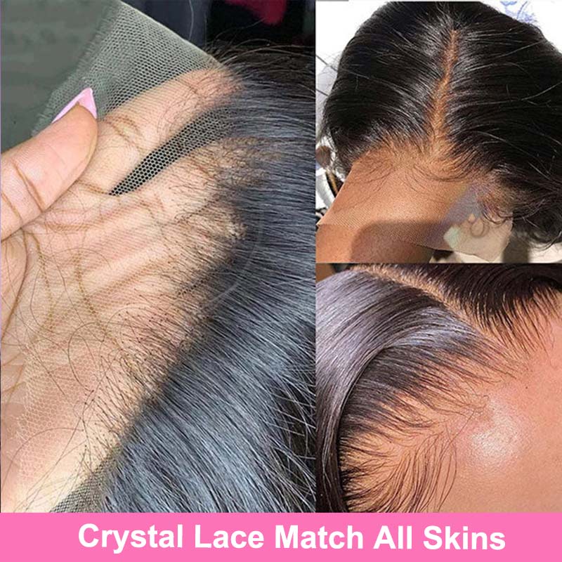Water Wave HD 13x4 Frontal Human Hair Wigs Pre Plucked Invisible Lace Wig