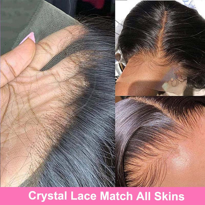 Water Wave HD 13x4 Frontal Human Hair Wigs Pre Plucked Invisible Lace Wig