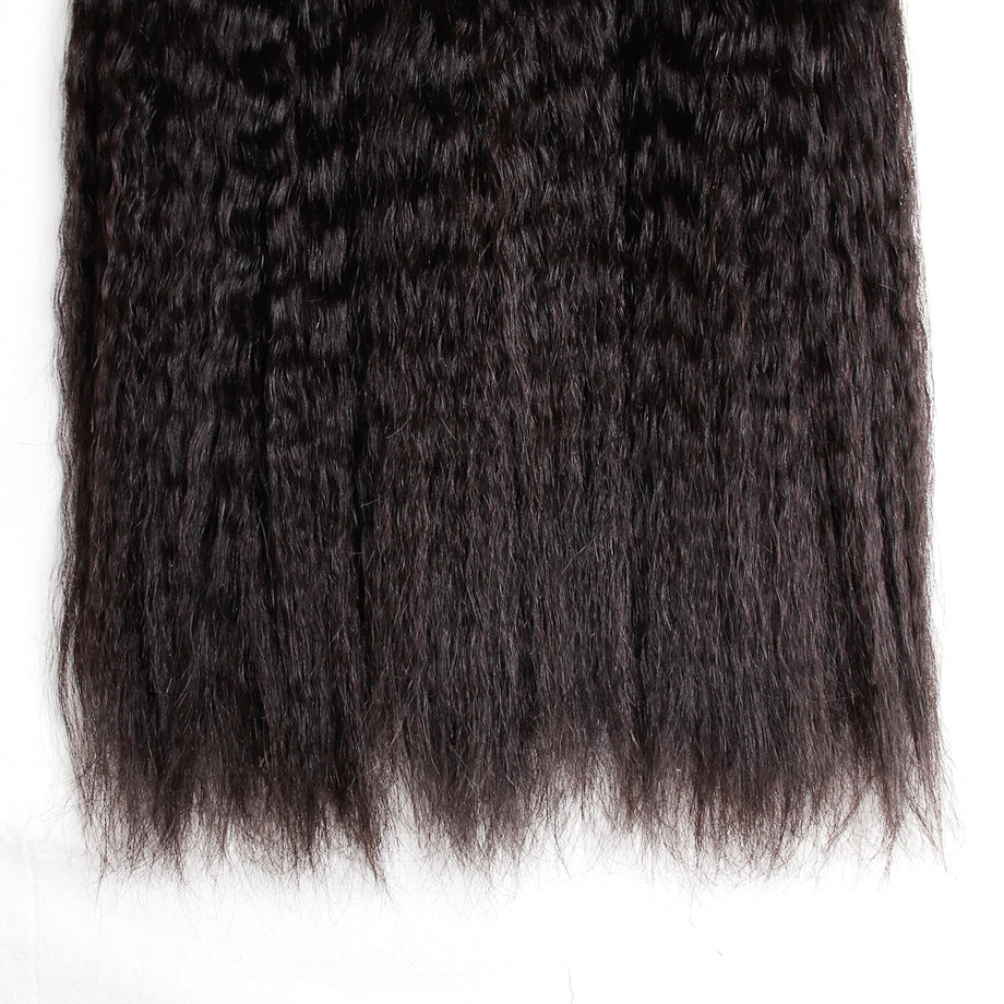 Brazilian Kinky Straight 3 Bundles 100% Human Hair Weave Bundles Remy Hair Extension Bling Hair - Bling Hair