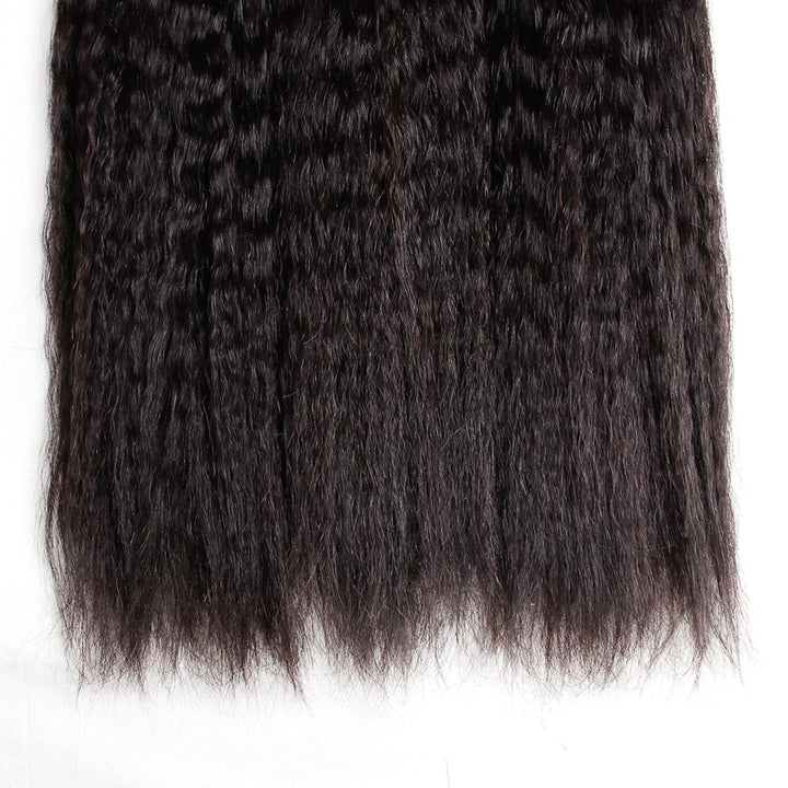 Brazilian Kinky Straight 3 Bundles 100% Human Hair Weave Bundles Remy Hair Extension Bling Hair - Bling Hair