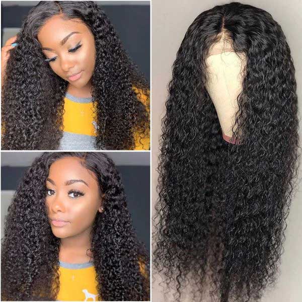 HD 5x5 Crystal Lace Closure Wig Brazlian Curly Human Hair Wigs