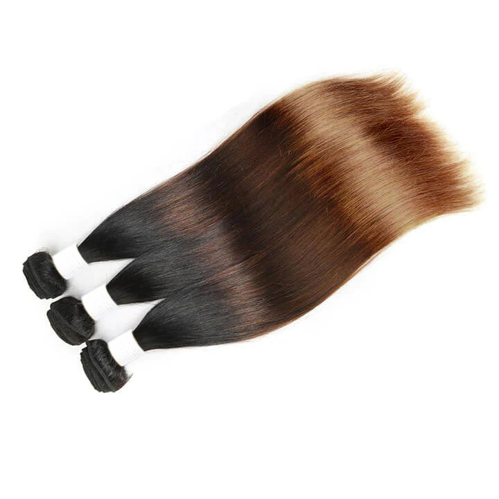 Ombre 1B430 Straight / Body Wave Paquetes de cabello humano 3/4 tonos Extensiones de cabello coloreado