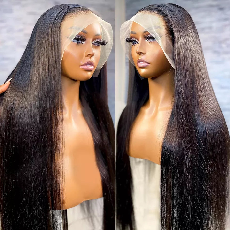 Pelucas delanteras de encaje transparente 13x6 Recto / Onda del cuerpo 100% Peluca de cabello humano 