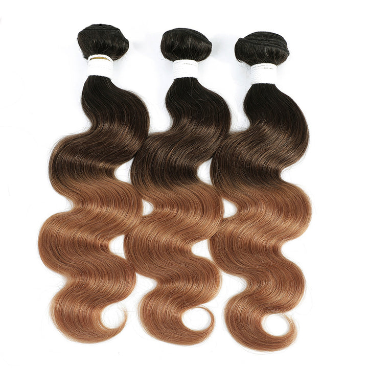 Ombre 1B430 Straight / Body Wave Paquetes de cabello humano 3/4 tonos Extensiones de cabello coloreado
