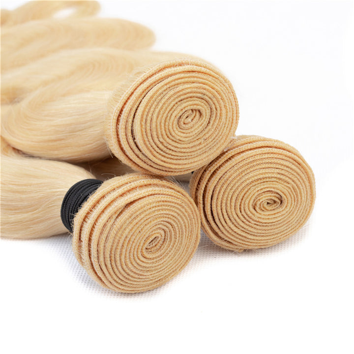 Brazilian Body Wave 3 Bundles 100% Human Hair Weave Bundles 613 Color Remy Hair Extension Bling Hair - Bling Hair