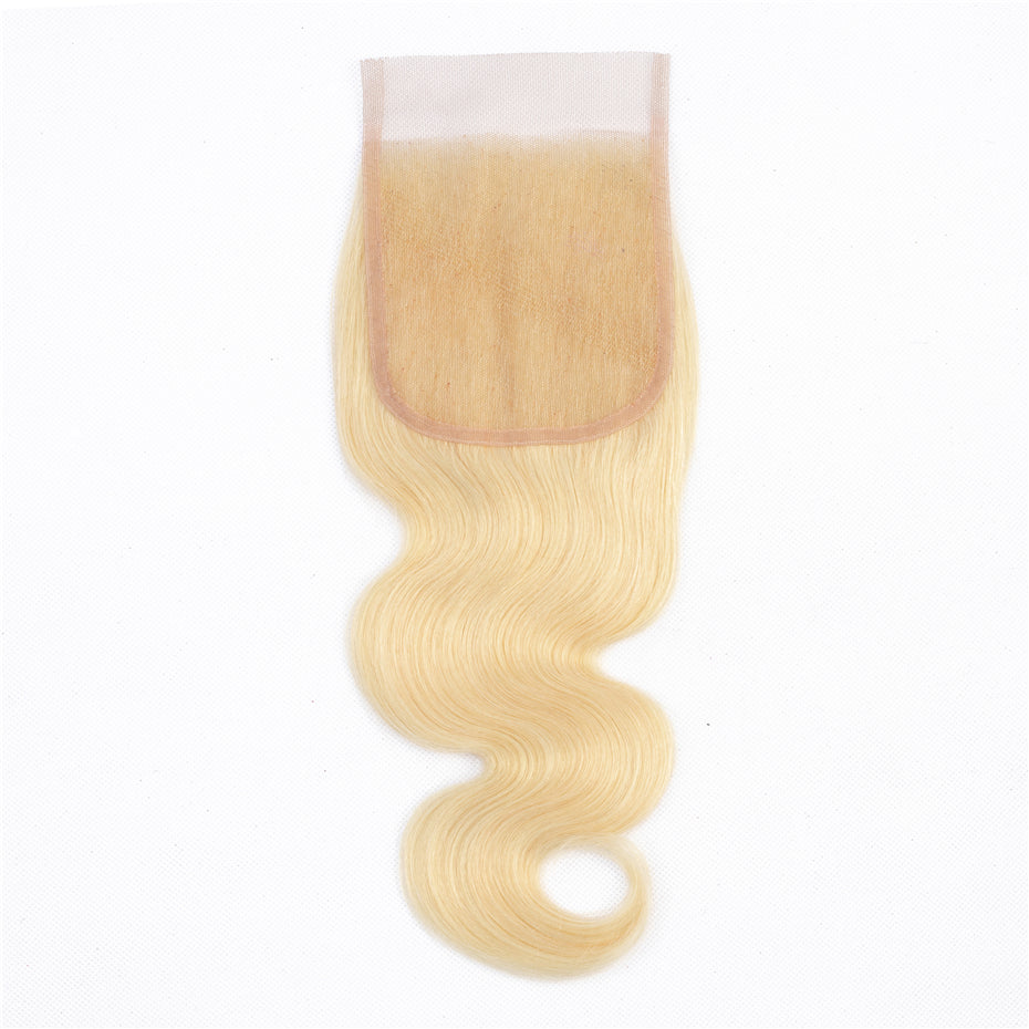 Body Wave Human Hair Closure 4*4 Lace Closure 613 blonde bling hair - Bling Hair