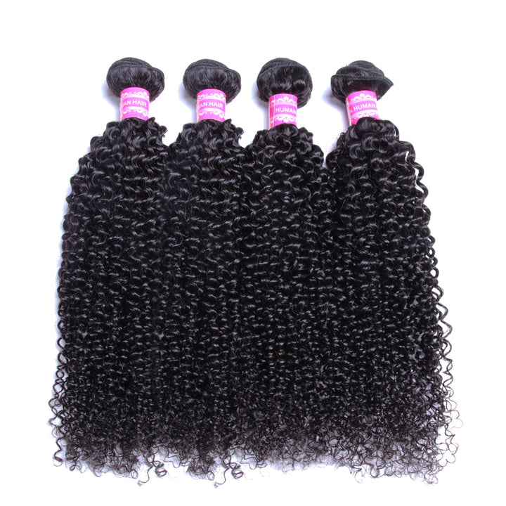 Kinky Cruly 4 Bundles Brazilian Hair Weave Bundles 100% Remy Human Hair Extension Bling Hair - Bling Hair