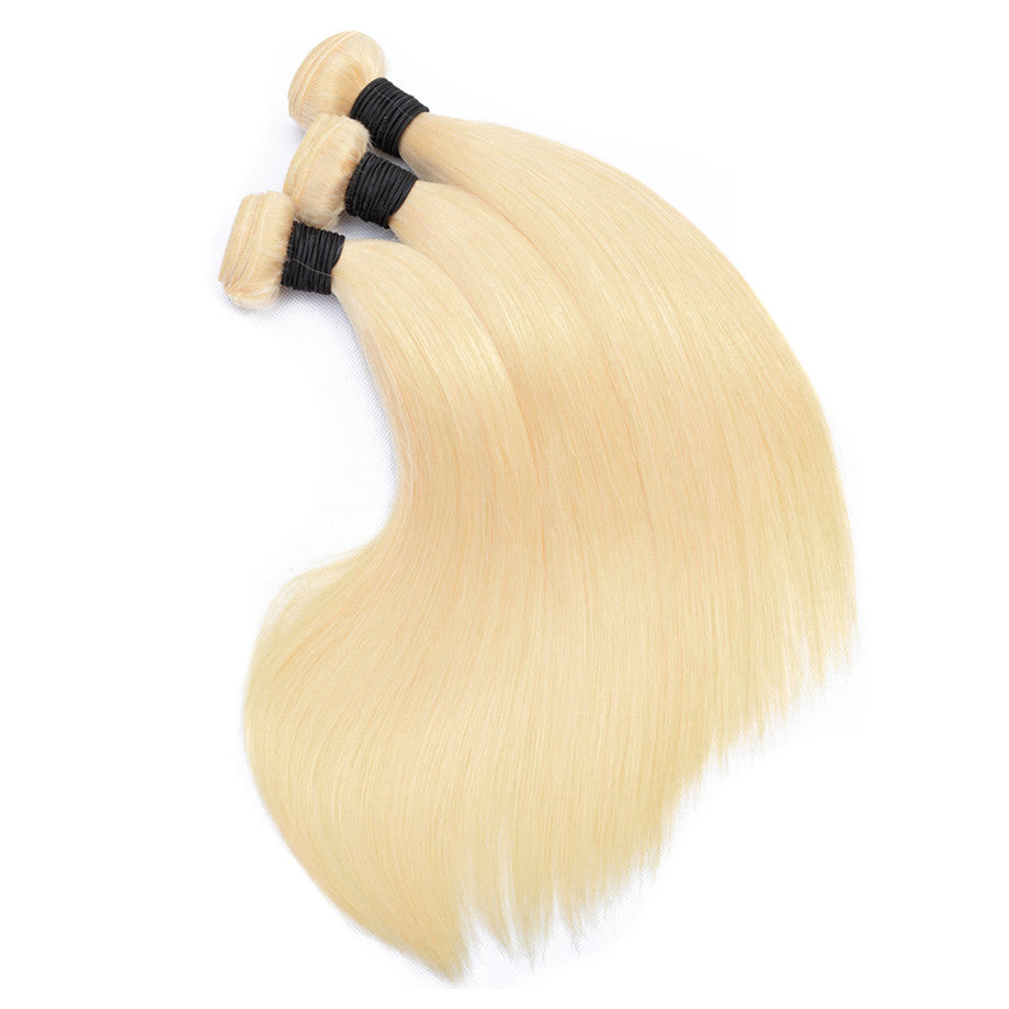 Brazilian Straight Hair 3 Bundles 100% Human Hair Weave Bundles 613 Color Remy Hair Extension Bling Hair - Bling Hair