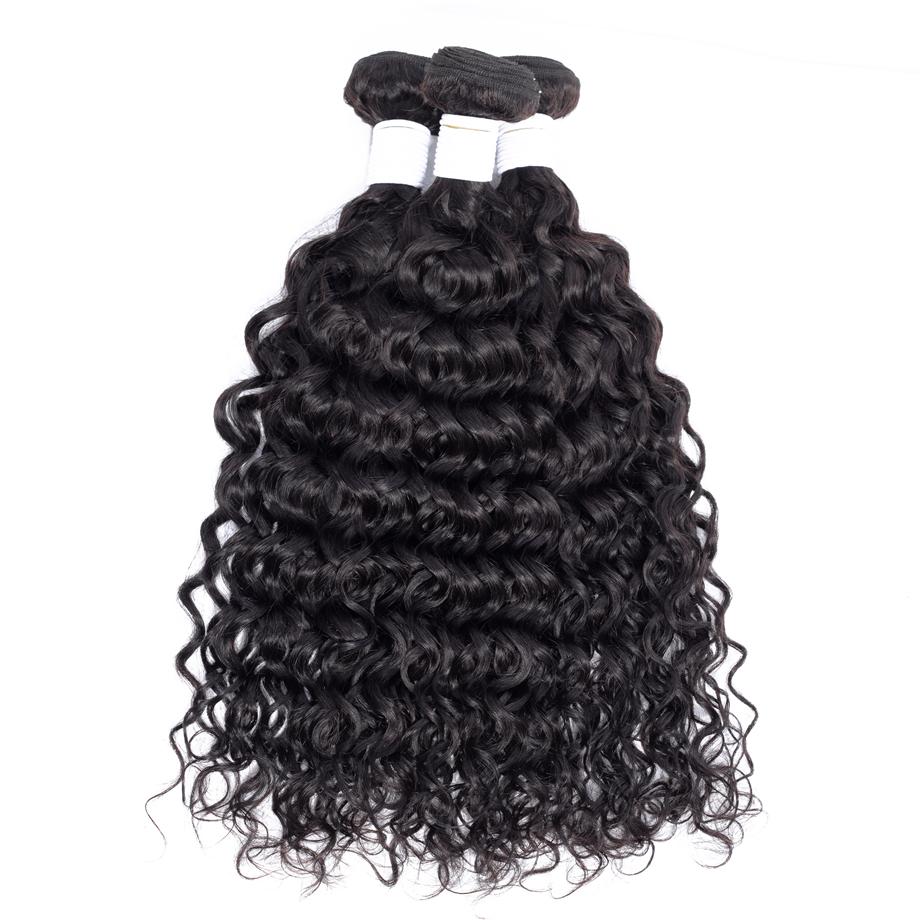 Brazilian Water Wave Bundles With 4×4 Closure 10A Grade 100% Human Remy Hair Bling Hair - Bling Hair