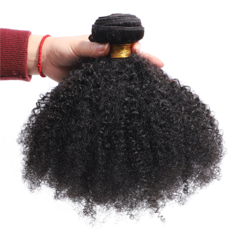 Afro Kinky Curly 4 Bundles Brazilian Hair Weave Bundles 100% Remy Human Hair Extension Bling Hair - Bling Hair