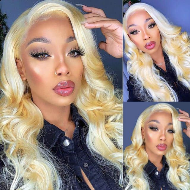 Brazilian Body Wave 4 Bundles 613 Color Bundles 100% Virgin Human Hair Extension Bling Hair