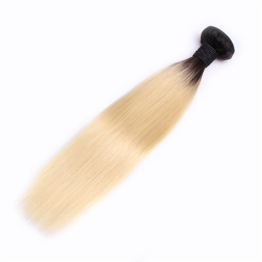 Brazilian Straight Hair 10A Grade Remy 100% Human Hair 1 Bundle Deal 1B/613# Color Bling Hair - Bling Hair