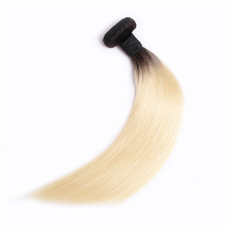 Brazilian Straight Hair 10A Grade Remy 100% Human Hair 1 Bundle Deal 1B/613# Color Bling Hair - Bling Hair