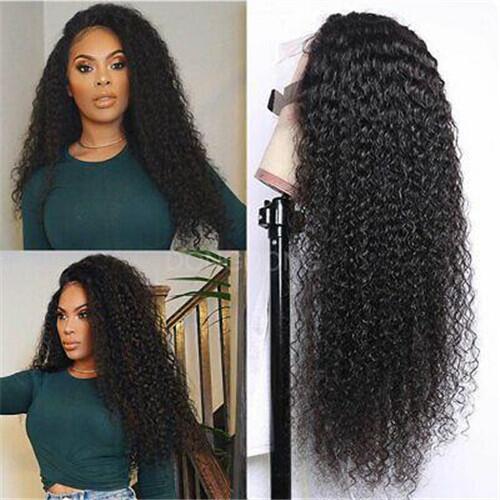Jerry Curly Pre Plucked Human Hair Lace Wig Natural Hairline With Baby Hair