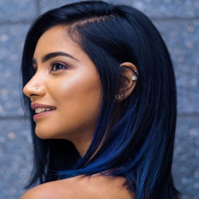 Dark Blue Color beauty hair