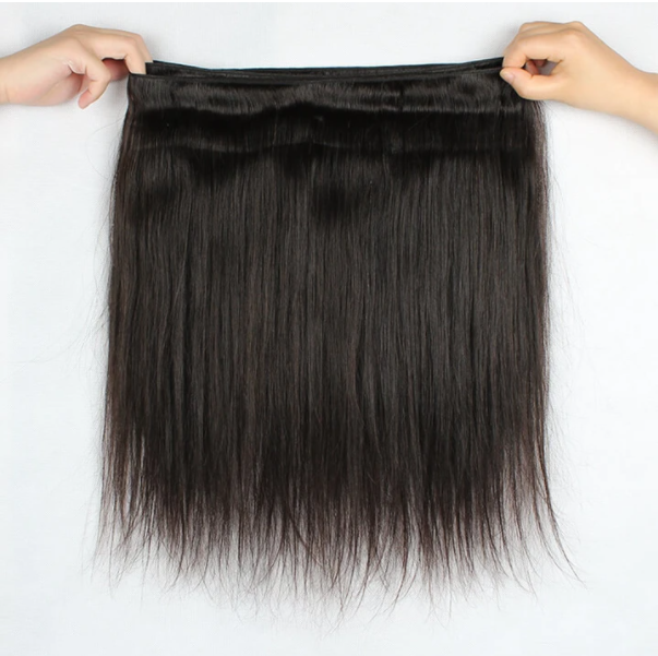 Straight 4 Bundles With 4×4 Closure Free Part 15A Grade 100% Human Virgin Hair Bling Hair