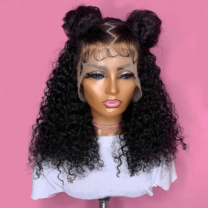 Short Curly 360 Lace Frontal Bob Wig High Quality With Pre-plucked Natural Hairline