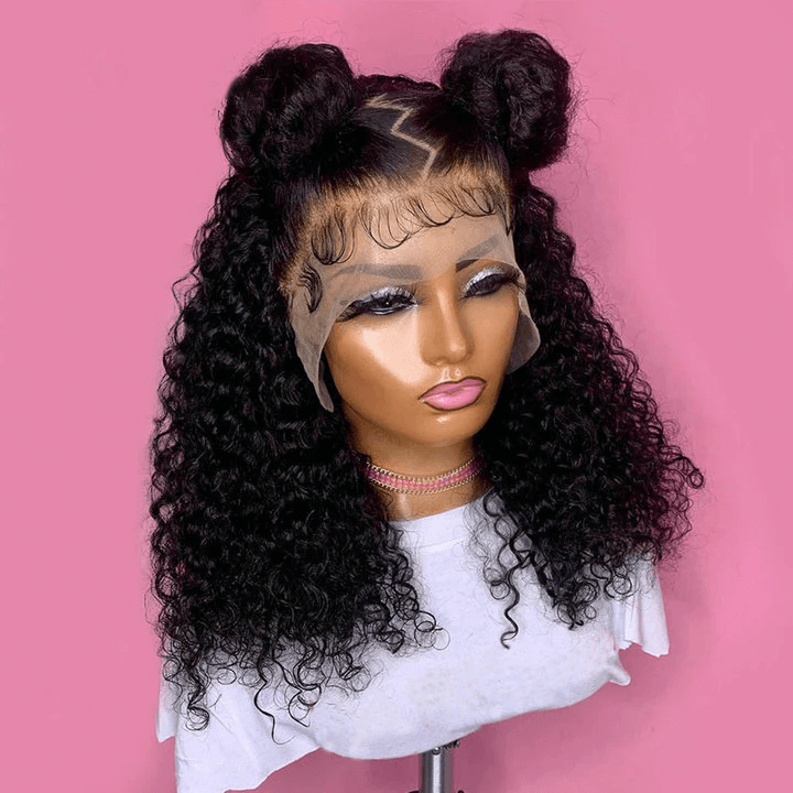 Short Curly 360 Lace Frontal Bob Wig High Quality With Pre-plucked Natural Hairline