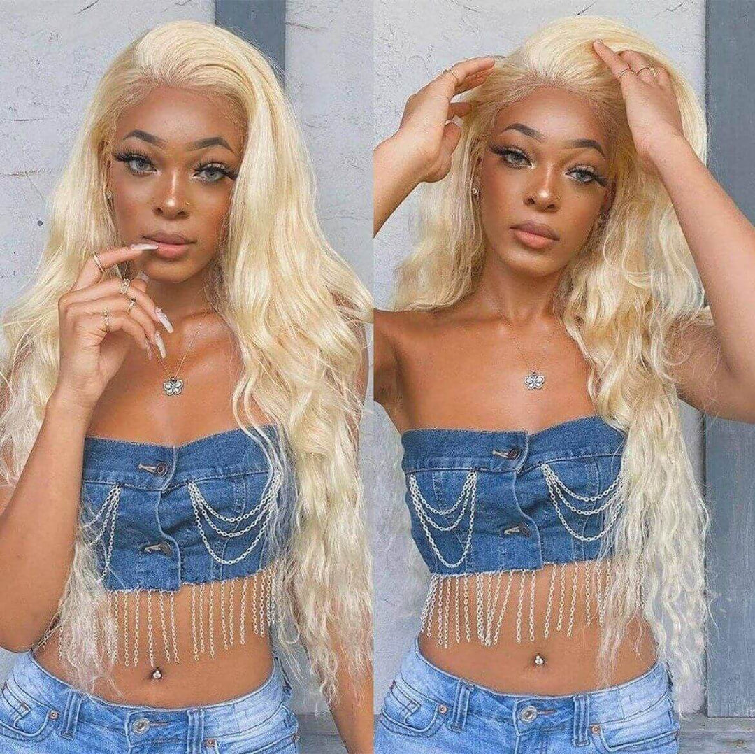 Brazilian Body Wave 3 Bundles 100% Human Hair Weave Bundles 613 Color Virgin Hair 12A Grade Bling Hair