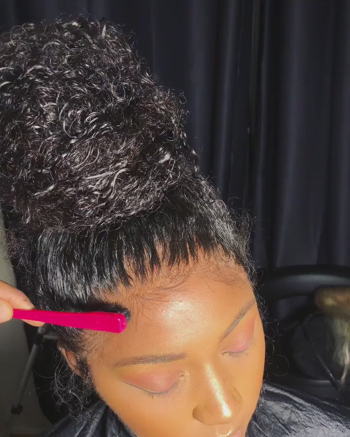 Curly 360 Lace Frontal Wig Upgraded Invisi Strap Glueless Human Hair Wigs