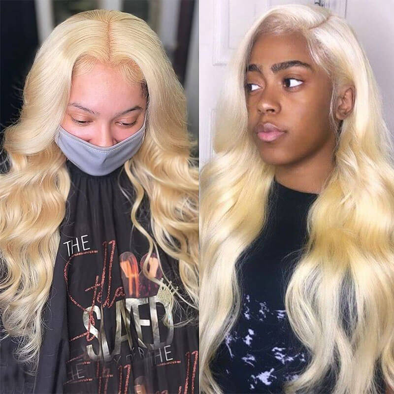 Brazilian Body Wave 3 Bundles 100% Human Hair Weave Bundles 613 Color Virgin Hair 12A Grade Bling Hair