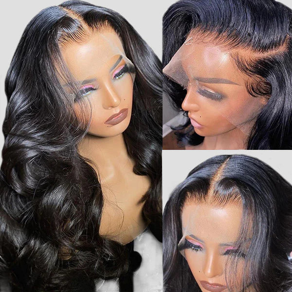 26-40 Inch Long Body Wave HD Lace Front Human Hair Wigs Bling Hair