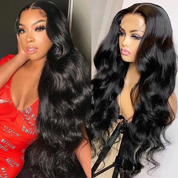 26-40 Inch Long Body Wave HD Lace Front Human Hair Wigs Bling Hair