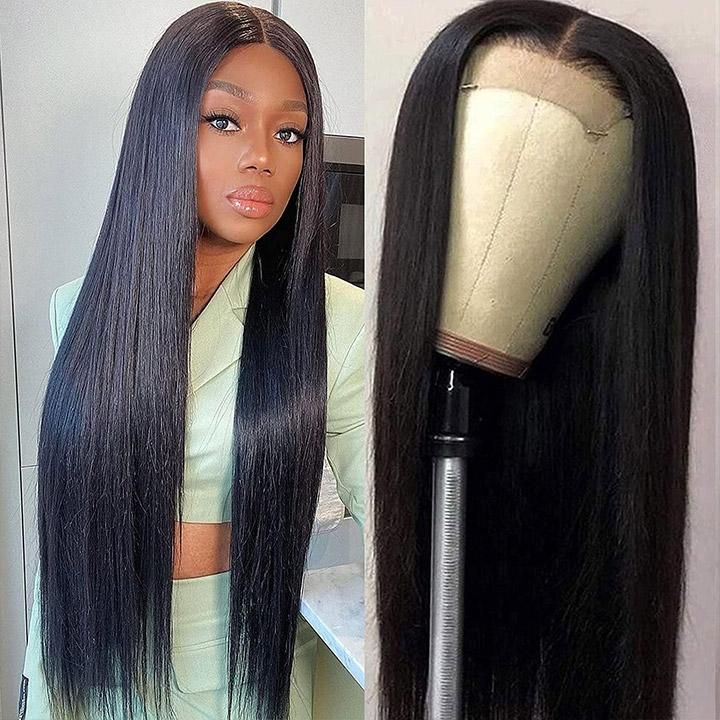 Bone Straight Wig 4x4 Transparent Lace Closure Wigs Virgin Hair Wigs Pre-plucked with baby hair