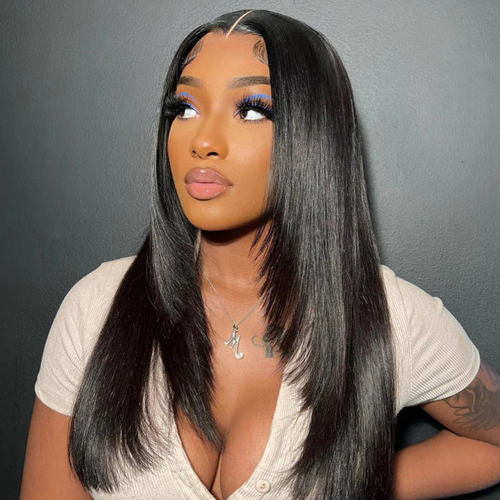 Bone Straight Layer Inner Buckle Lace Wigs